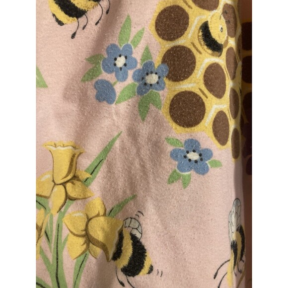 Nick & Nora Save the Bees Set Size L Pink Pajamas Capri Pants Honey - Picture 7 of 7